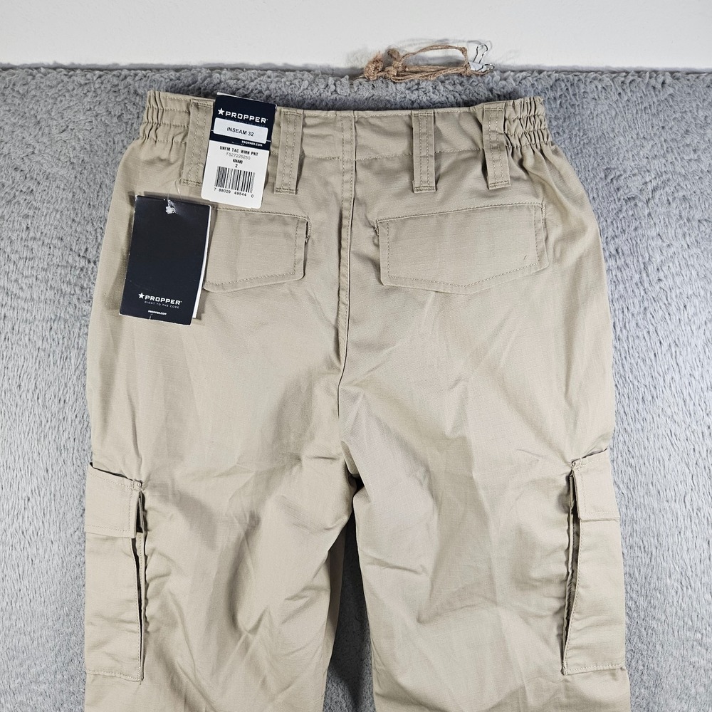 NEW‎ Propper Tactical Uniform Pants Women Khaki Size 2 Inseam 32 - Picture 9 of 12